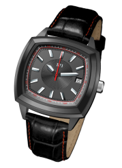 121TIME - Spin Master Steel Quartz black 41mm